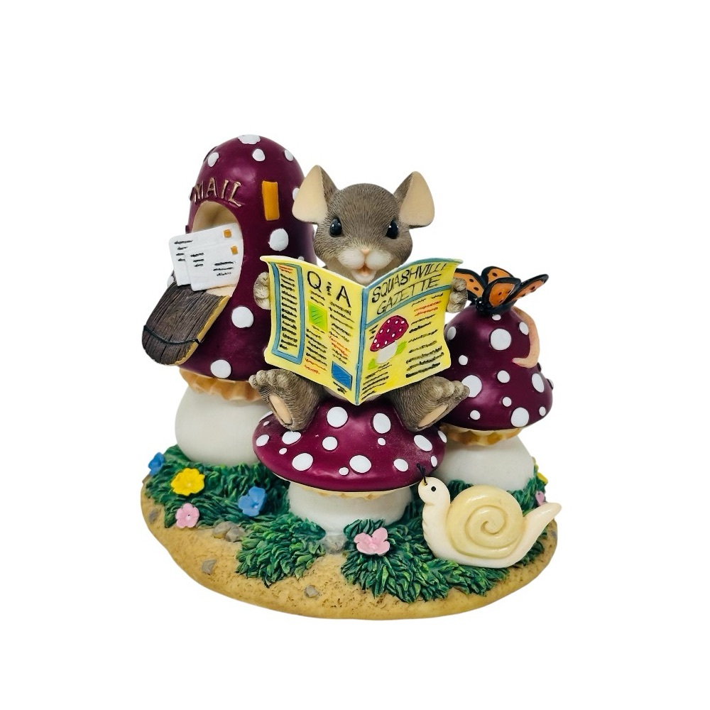 Vintage Fitz and Floyd Charming Tails Share The Happy News Figurine Whimsical